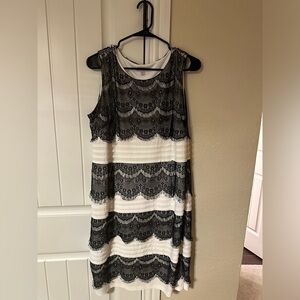 White Dress with Black Lace